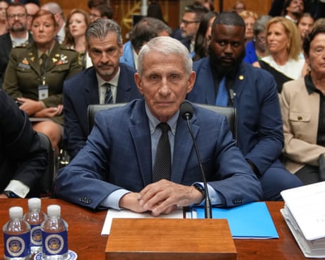 Dr Anthony Fauci, key adviser to Donald Trump and Joe Biden during the Covid pandemic, invokes his fifth amendment right before a Senate committee investigating the origins of Covid-19