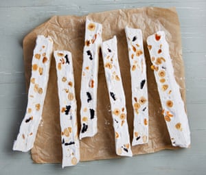 Tamal Ray’s white nougat with dried apricot and cherry.