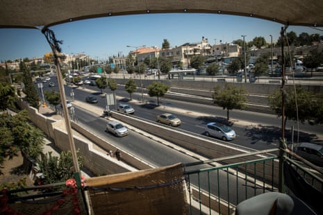 The view from Koko Deri’s roof in Musrara in West Jerusalem