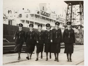 The first group of six female recruits to the PLA police force