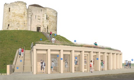 Artist’s impression of the proposed visitor centre at Clifford’s Tower, York.