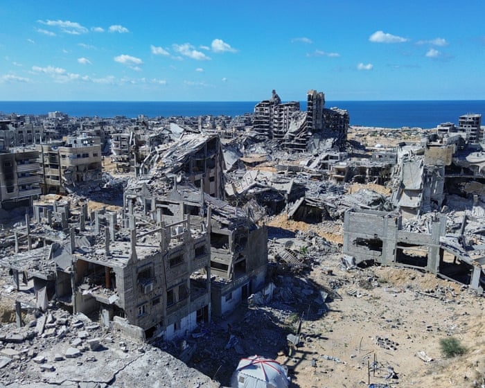 ‘It’s like a nuclear bomb has hit’: shocked Palestinians return home to desolation