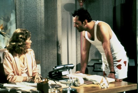 Hate between the takes … Cybill Shepherd and Bruce Willis in Moonlighting.