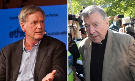 Conservative commentator Andrew Bolt, left, and Cardinal George Pell
