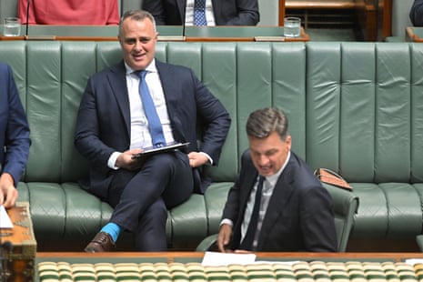 Tim Wilson and Angus Taylor during question time