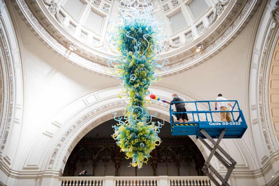 We Thought D Be Back In Weeks Behind The Scenes At Locked Down V A Guardian Scenes At The Locked Down V A, V And A Chandelier Cleaning Service