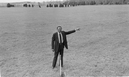 Floyd McKissick, former Civil Rights lawyer-activist, planned to build Soul City on these empty fields in Warren County, N.C. in 1974.