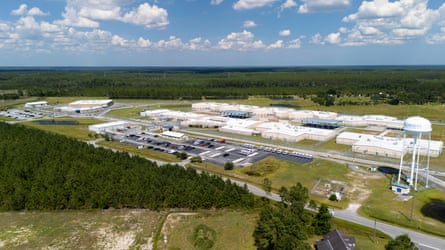 an aerial view of a private prision