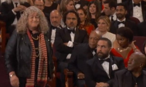 Jenny Beavan makes her way to the stage