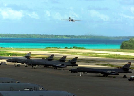 US bombers at the air base on Diego Garcia.