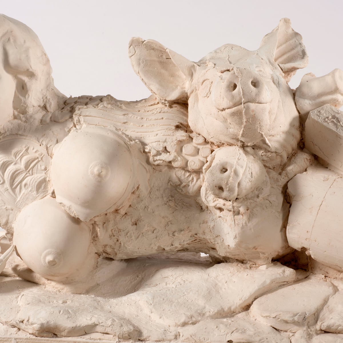 Marcus Harvey Show To Include Sculpture Of Naked Margaret Thatcher With Pigs Sculpture The Guardian
