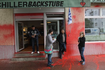 Neukölln’s Schiller Backstube bakery was vandalised by a group protesting rising rents and gentrification of the neighbourhood.