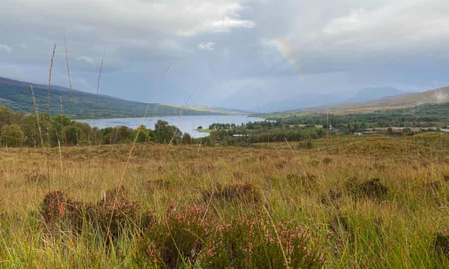 A view of Loch Eil from a croft in Duisky, Scottish Highlands