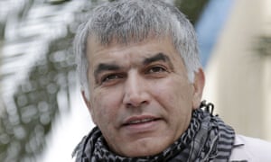 Nabeel Rajab, charged with undermining the prestige of the kingdom of Bahrain.