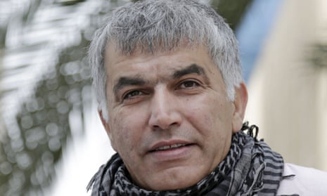 Nabeel Rajab, charged with undermining the prestige of the kingdom of Bahrain. 