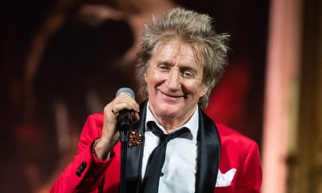Rock singer Rod Stewart performs at a holiday concert on 14 December.