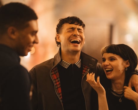 Oli (Jay Lycurgo), Patrick (Anthony Boyle), and Shiv (Lola Petticrew) in I See Buildings Fall Like Lightning.