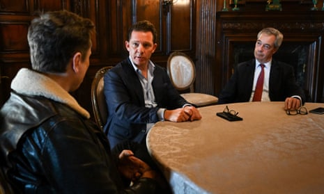 Nigel Farage and Nick Candy during their meeting with with Elon Musk.