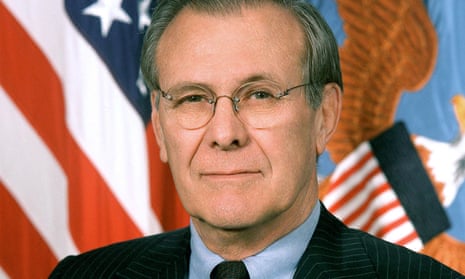 Donald Rumsfeld in 2001, shortly after becoming US secretary of defence for the second time.