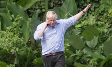 Boris Johnson makes a phone call