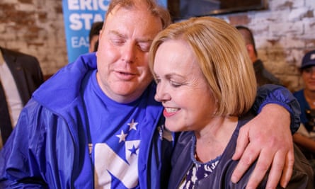 National leader Judith Collins met campaign volunteers on the as last day before the election.