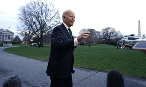 Joe Biden on the White House grounds on Friday