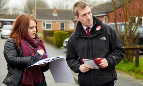 The Barnsley Central MP Dan Jarvis campaigns in Scawsby, south Yorkshire.