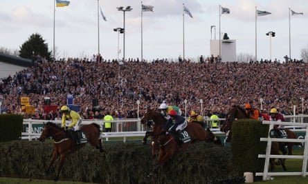 Longhouse Poet (nearside) clears the Water Jump in last year’s race.