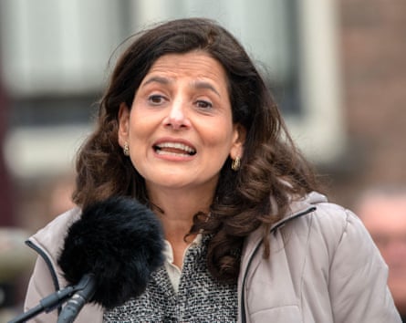 Sheila Sitalsing speaks in Amsterdam, 2025.