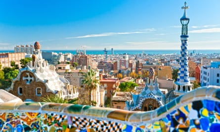 Park Güell in Barcelona, Spain.