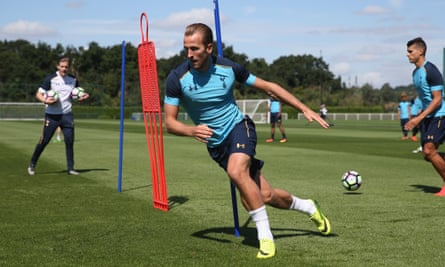 Harry Kane during pre-season training with Tottenham.