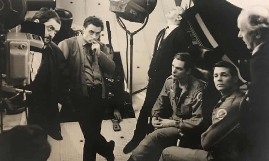 Stanley Kubrick (far left) on the set of 2001: A Space Odyssey