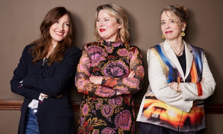 ‘Back off lady’ … from left, Kelly Macdonald, Monica Dolan and Carol Morley.