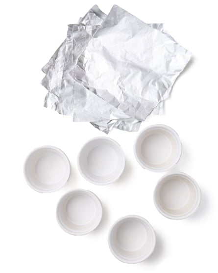ramekins and foil