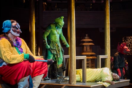 Actor and stuntman James Unsworth as the executioner, and singing Liu