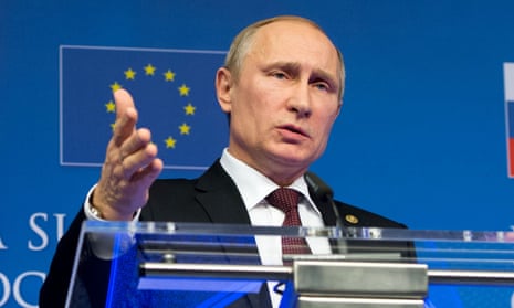 Vladimir Putin at the EU-Russia summit in January 2014