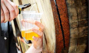 beer barrel tasting
