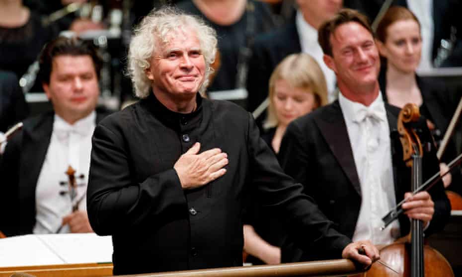 Homecoming king… Simon Rattle with the LSO at the Barbican in September. 