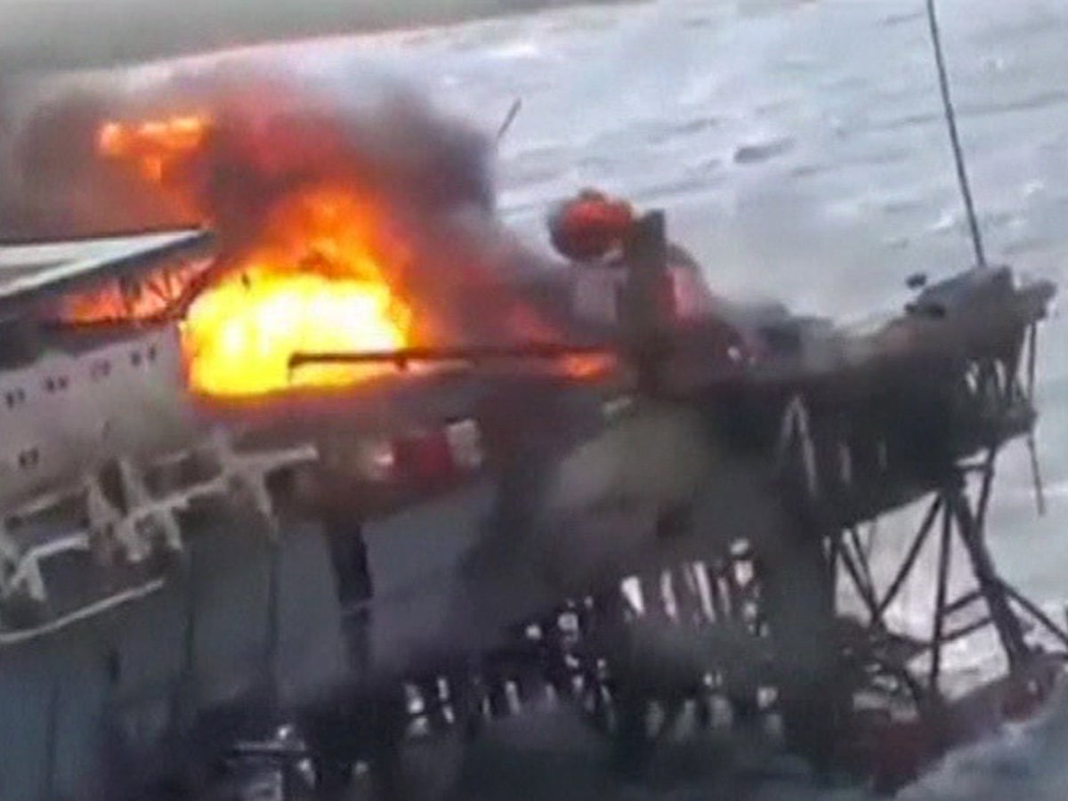 dozens of workers missing after caspian