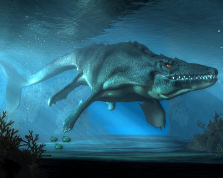 Illustration of a mosasaurus