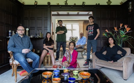 Simone, from Bangladesh, with her husband Andrew, children Maya and Misha, mother Runi and brothers Kishon and Chamoun