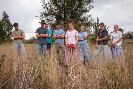 Students from the Danthonia academy attend an outdoor class on regenerative agriculture, NSW, Australia