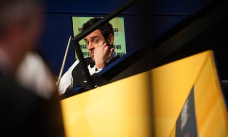 Ronnie O’Sullivan in The Chair at the Crucible in 2013.