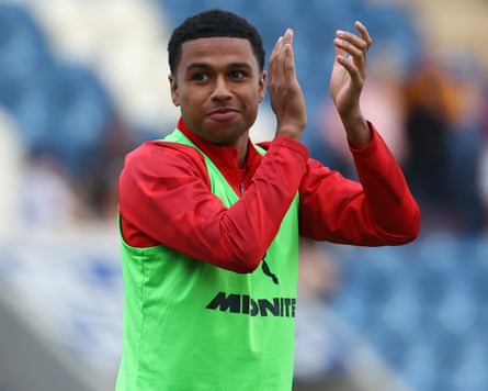 Shea Charles acknowledges supporters before Southampton’s Carabao Cup trip to Colchester on Saturday