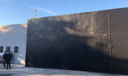 The wall was painted over after managers at the space told Castro police had complained.