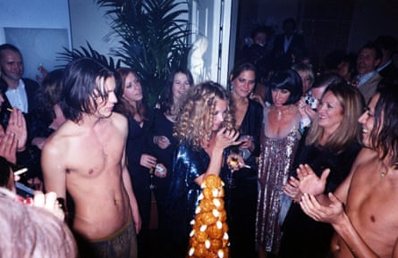Kate Moss at her 30th birthday party in 2004.
