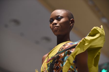 A model during Africa Fashion Week in Lagos earlier this year.