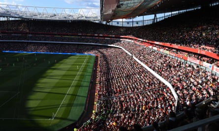 Arsenal fans at the Women’s Champions League semi-final against Wolfsburg