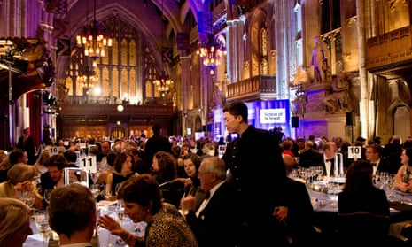guests at the 2012 Man Booker prize ceremony at the Guildhall in London.