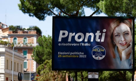 An election campaign poster in Rome.